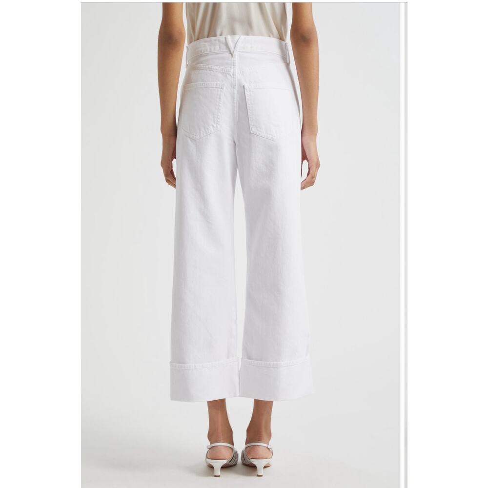 Veronica Beard Taylor High Waist Crop Wide Leg Jeans - Picture 3 of 8